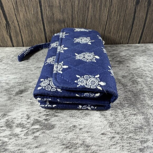 VERA BRADLEY All in One Wristlet Crossbody Wallet Sea Turtles Navy - Picture 7 of 7